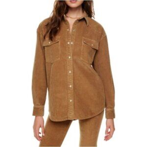 Aritzia Wilfred Free Kaila Corduroy Button-Front Shirt Women's Size XS